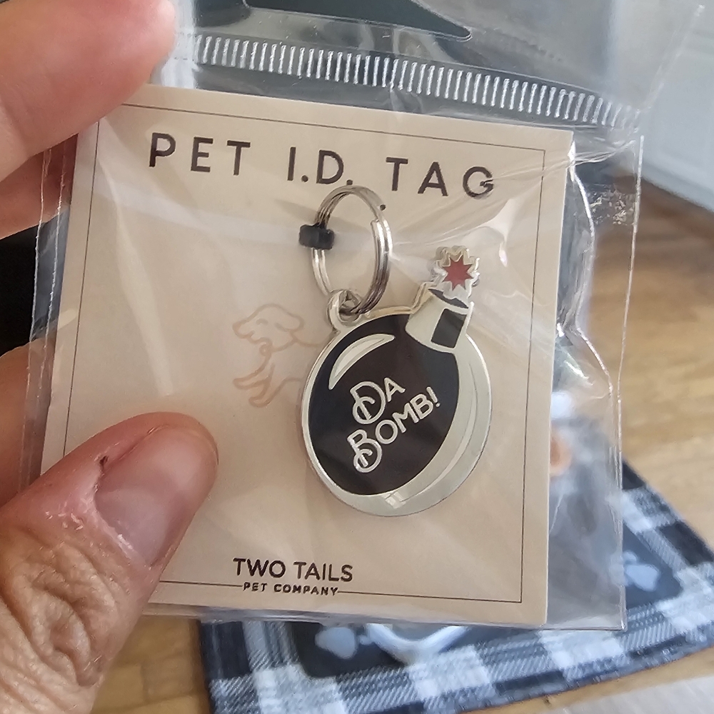 Two Tails Pet ID Tag - Da Bomb Design
